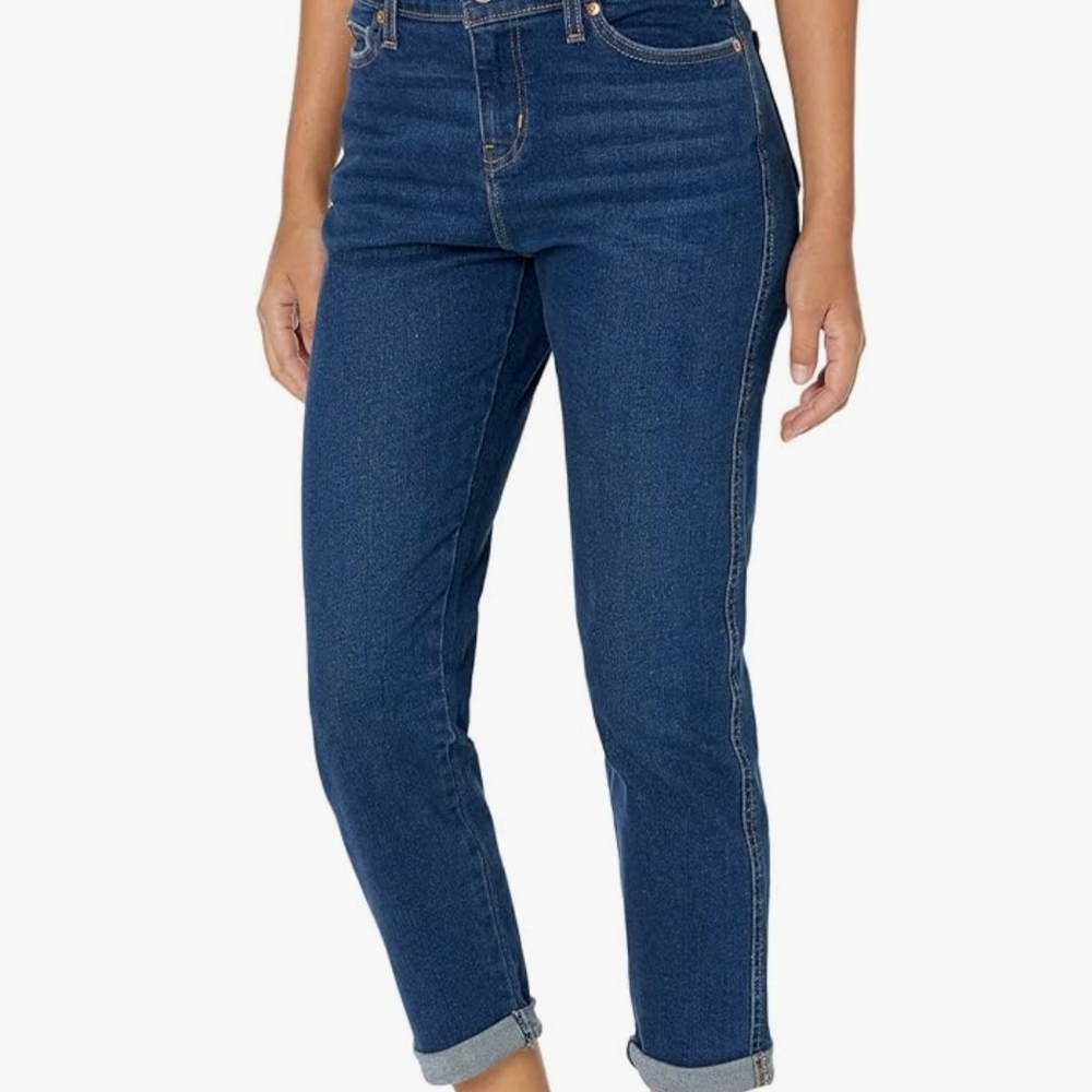 High-Rise Skinny Jeans in Dark Blue